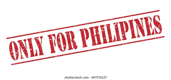only for philipines vector stamp on white background