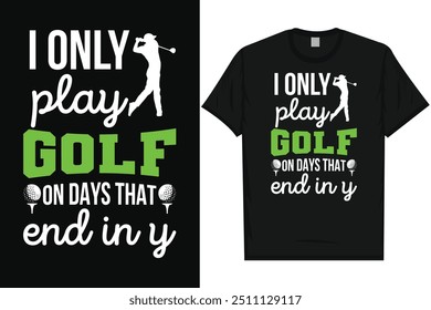 Solo juego golf jugando golf amantes del golf golf golf tipografía de golf, diseño gráfico de la camiseta