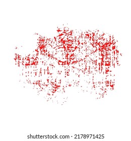 Only red grunge background isolated on white background 