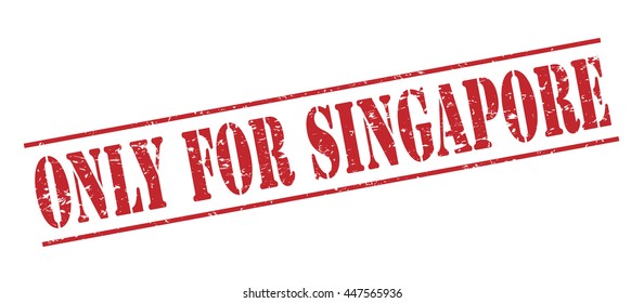only for singapore vector stamp on white background