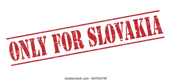 only for slovakia vector stamp on white background