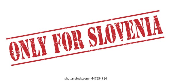 only for slovenia vector stamp on white background