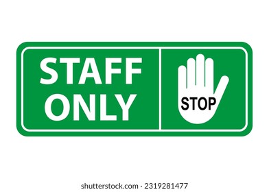Sólo icono del personal, símbolo de zona de peligro, símbolo de la persona de entrada de seguridad, símbolo de la ilustración del vector .