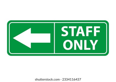 Only staff icon, danger zone symbol, safety entry person sign vector illustration .