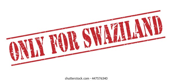 only for Swaziland vector stamp on white background