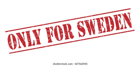 only for sweden vector stamp on white background