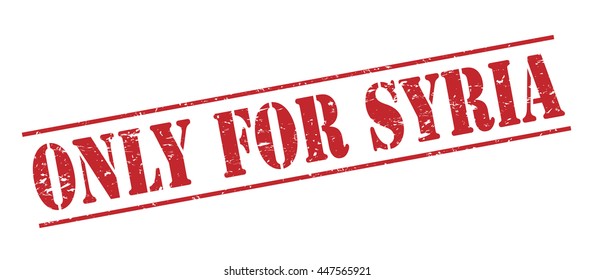 only for syria vector stamp on white background