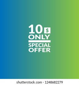 only ten dollars.ten dollars emblem, label, badge,sticker.designed for special offer banner or mega sale illustration