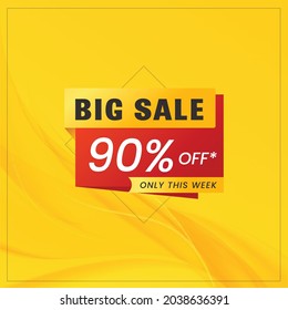 Only this week, Sale banner template design, Vector illustration design.
