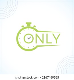 Only Time modern creative premium logo design vector template