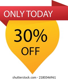 Only today 30% off sticker