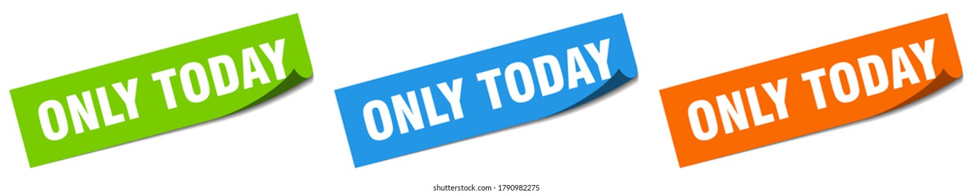 only today paper peeler sign set. only today sticker