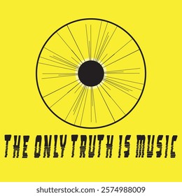 the only truth is music graphic print , Abstract fashion drawing and creative design for t-shirts, mugs, graphic tee, sweatshirt, cases, etc. Illustration in modern style for clothes