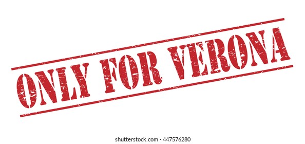 only for Verona vector stamp on white background