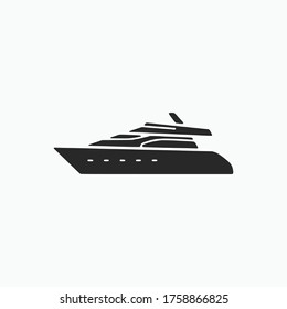 only yacht  glyph vector illusion icon