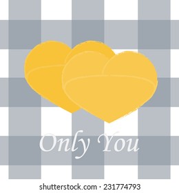 only you love illustration over color background