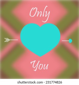 only you love illustration over color background