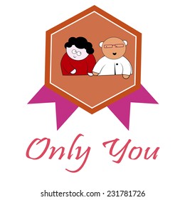 only you Love illustration over color background