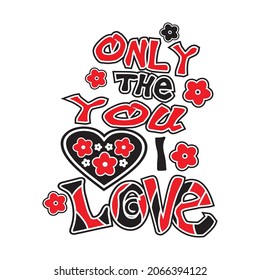 only you that i love vector illustration