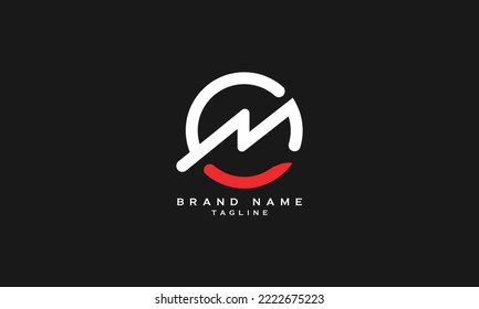 ONM, OM, MO, Abstract initial monogram letter alphabet logo design