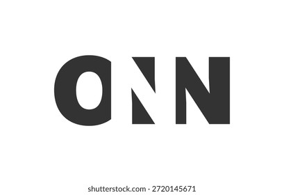 ONN logo design. Initial letter O N N bold font style for tech startups, consulting, corporate branding. Creative company name, headlines typography identity, trendy logotype. Vector illustration.