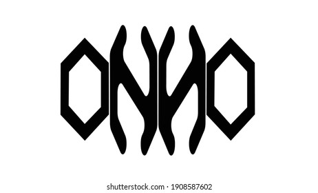 ONNO, original polygon alphabet letter logo design