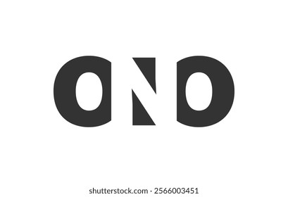 ONO logo design. Initial letter O N O bold font style for tech startups, consulting, corporate branding. Creative company name, headlines typography identity, trendy logotype. Vector illustration.