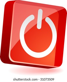 Icono On\off 3d. Ilustración vectorial.