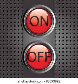 On/Off button background vector