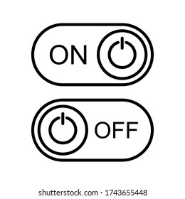 On/Off Button Icon Vector Design Illustration. on white background