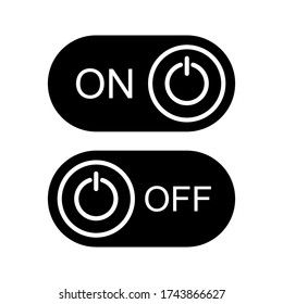 On/Off Button Icon Vector Design Illustration. on white background