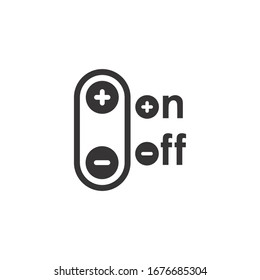 On/Off button logo template. Simple vector.