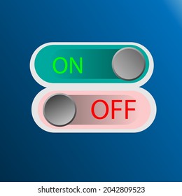 On-off button vector model illustration