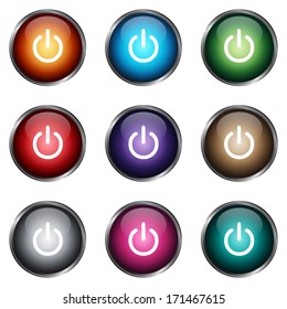 On/off buttons. EPS10 vector