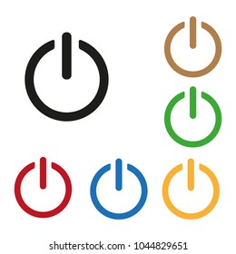 On/off icon, color set.