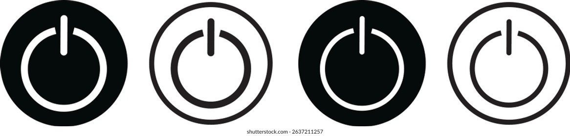 On-off icon designs sign collection symbol vactor,