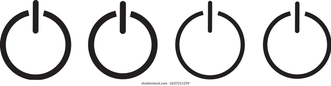 On-off icon designs sign collection symbol vactor,