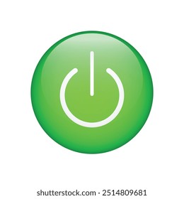 Icono de encendido y apagado. Botón de energía aislado sobre fondo blanco. Ilustración vectorial.