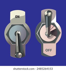 Ein/Aus, Metallschalter, Button, Kippschalter