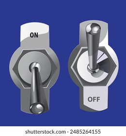 Ein/Aus, Metallschalter, Button, Kippschalter