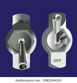 Ein/Aus, Metallschalter, Button, Kippschalter
