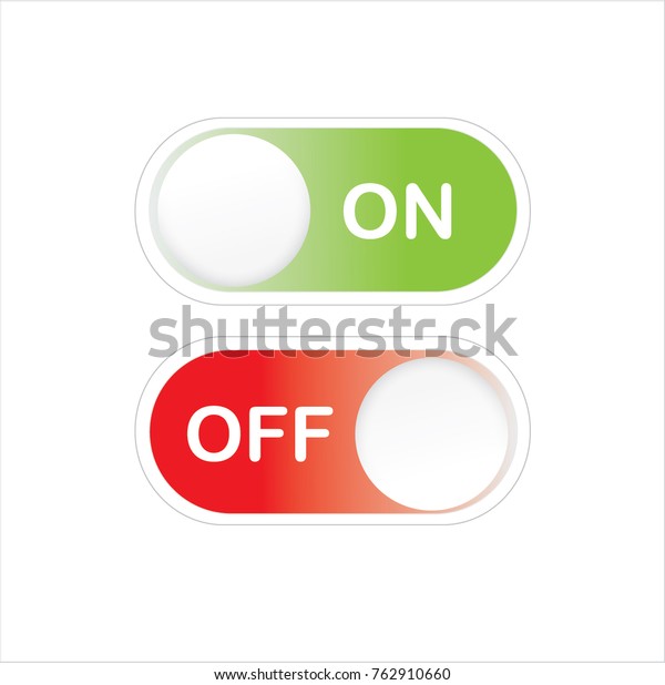 Onoff Mobileweb Ui Switch Vector Stock Vector (Royalty Free) 762910660