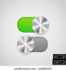 On/Off sliders. Vector.