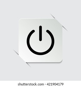 On/Off switch -  black vector icon