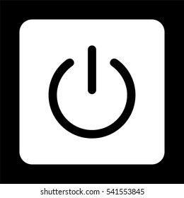 On/Off switch  - black vector icon