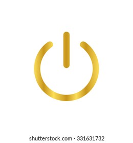 On/Off switch - gold vector icon