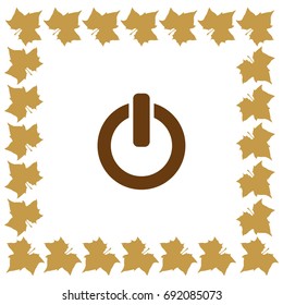 On/Off switch icon, power sign vector illustration
