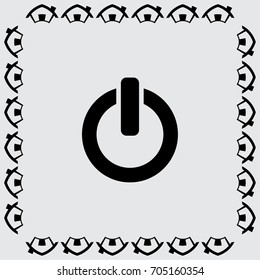 On/Off switch icon, power sign vector illustration