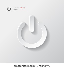 On/Off switch icon. Power symbol.