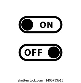 On/off switch icon vector flat style
